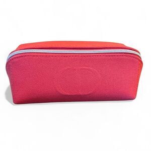 NWOT Dior Coral Canvas Travel Cosmetic Vanity Case Makeup Jewelry Organizer D…